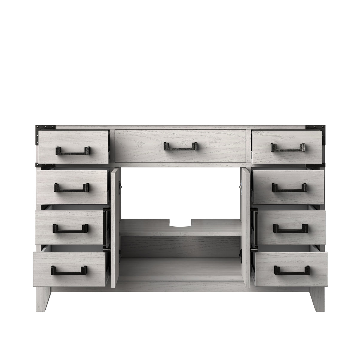 Laurel 48 in W x 22 in D White Oak Single Bath Vanity