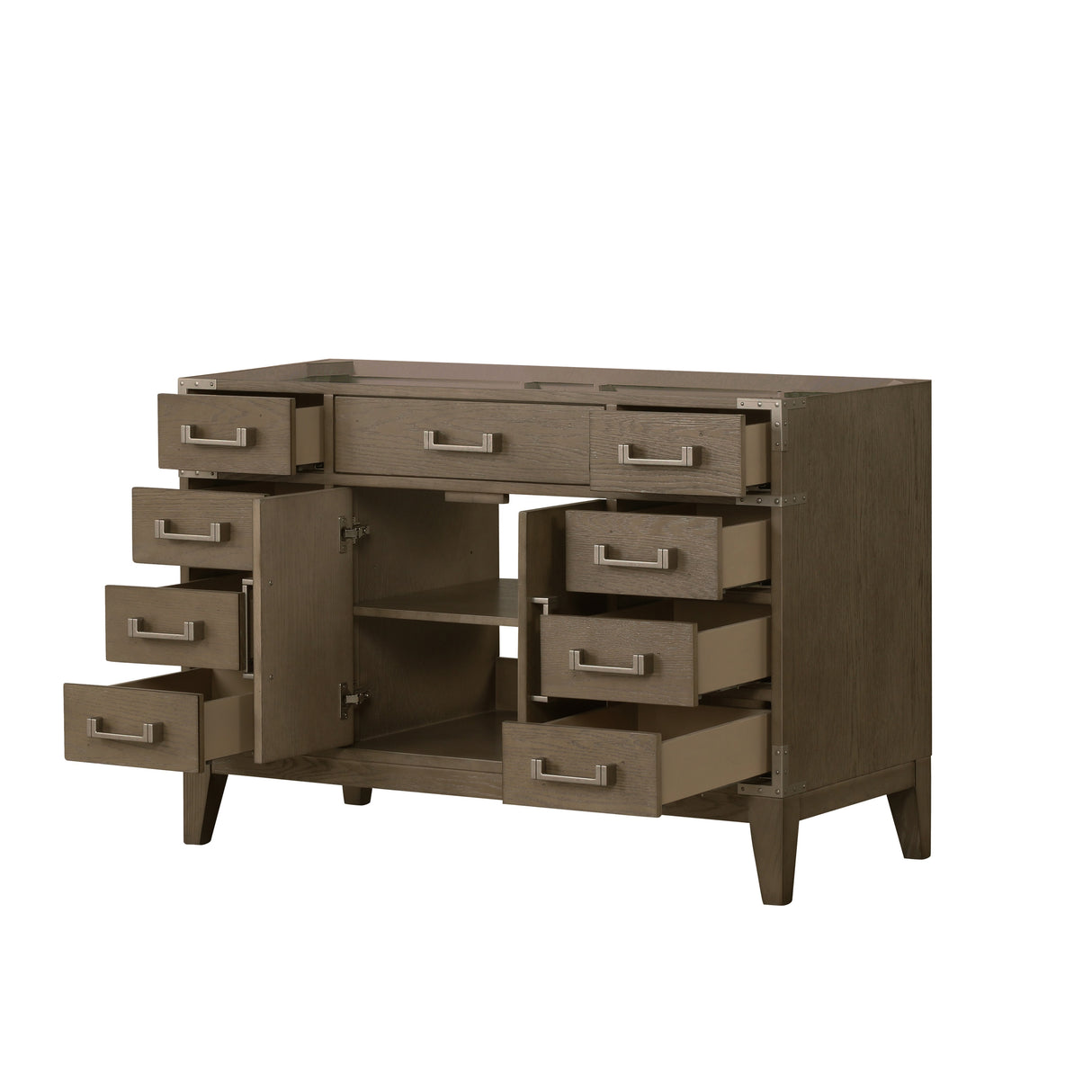 Laurel 48 in W x 22 in D Grey Oak Single Bath Vanity