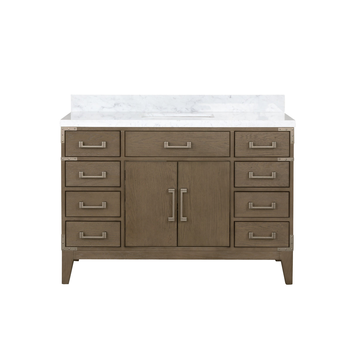 Laurel 48 in. Freestanding Bathroom Vanity with Carrara Marble Sink Top