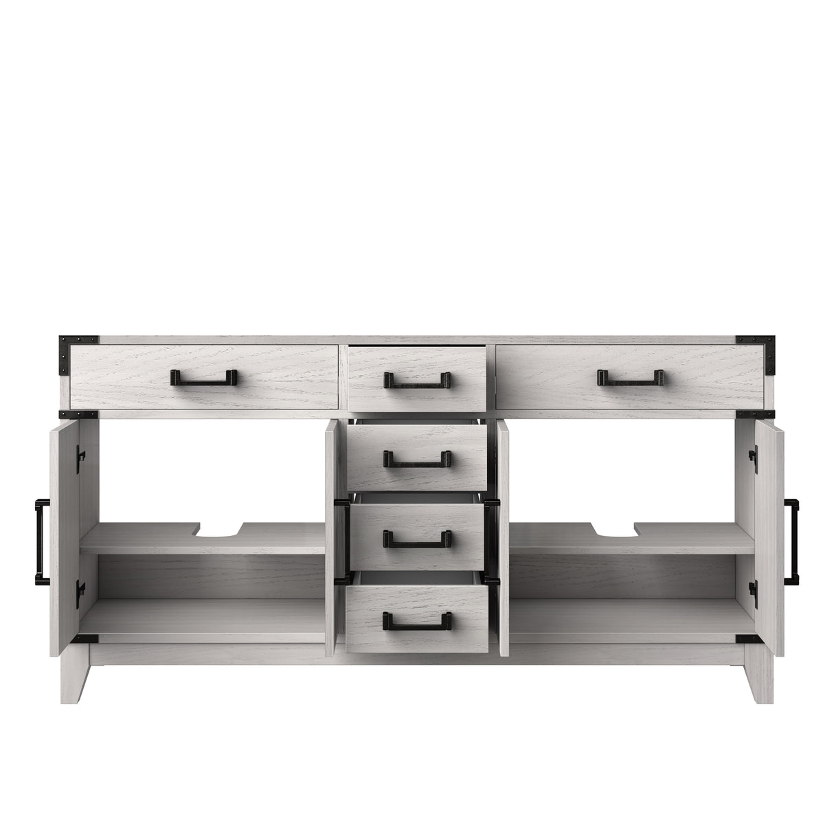 Laurel 60 in W x 22 in D White Oak Double Bath Vanity