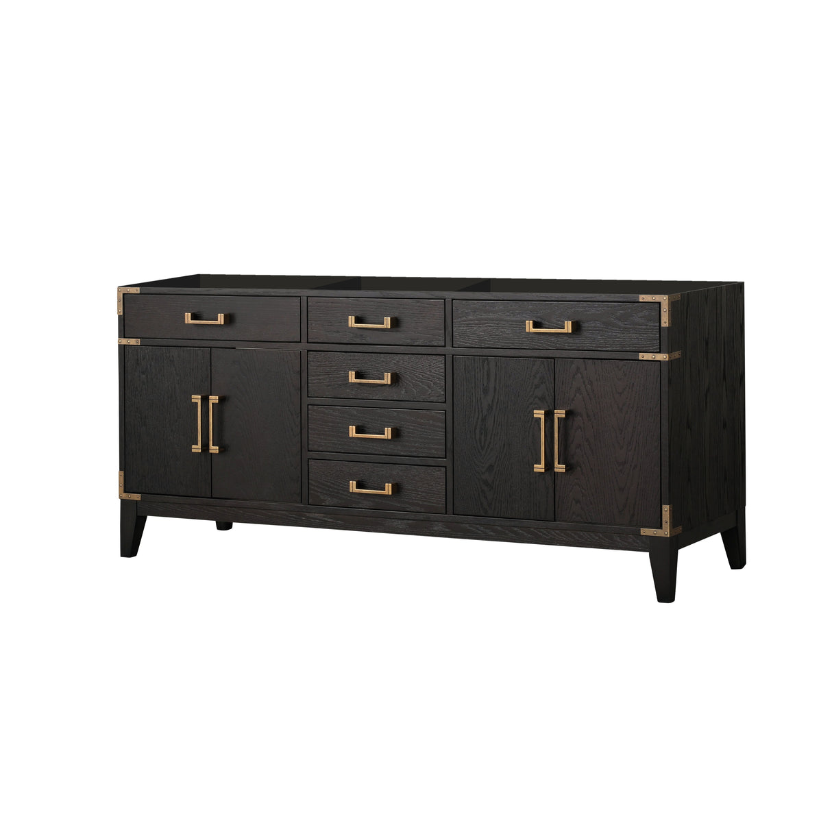 Laurel 72 in W x 22 in D Black Oak Double Bath Vanity