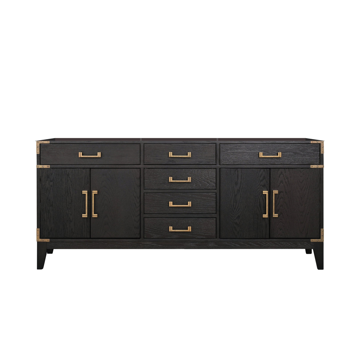 Laurel 72 in W x 22 in D Black Oak Double Bath Vanity