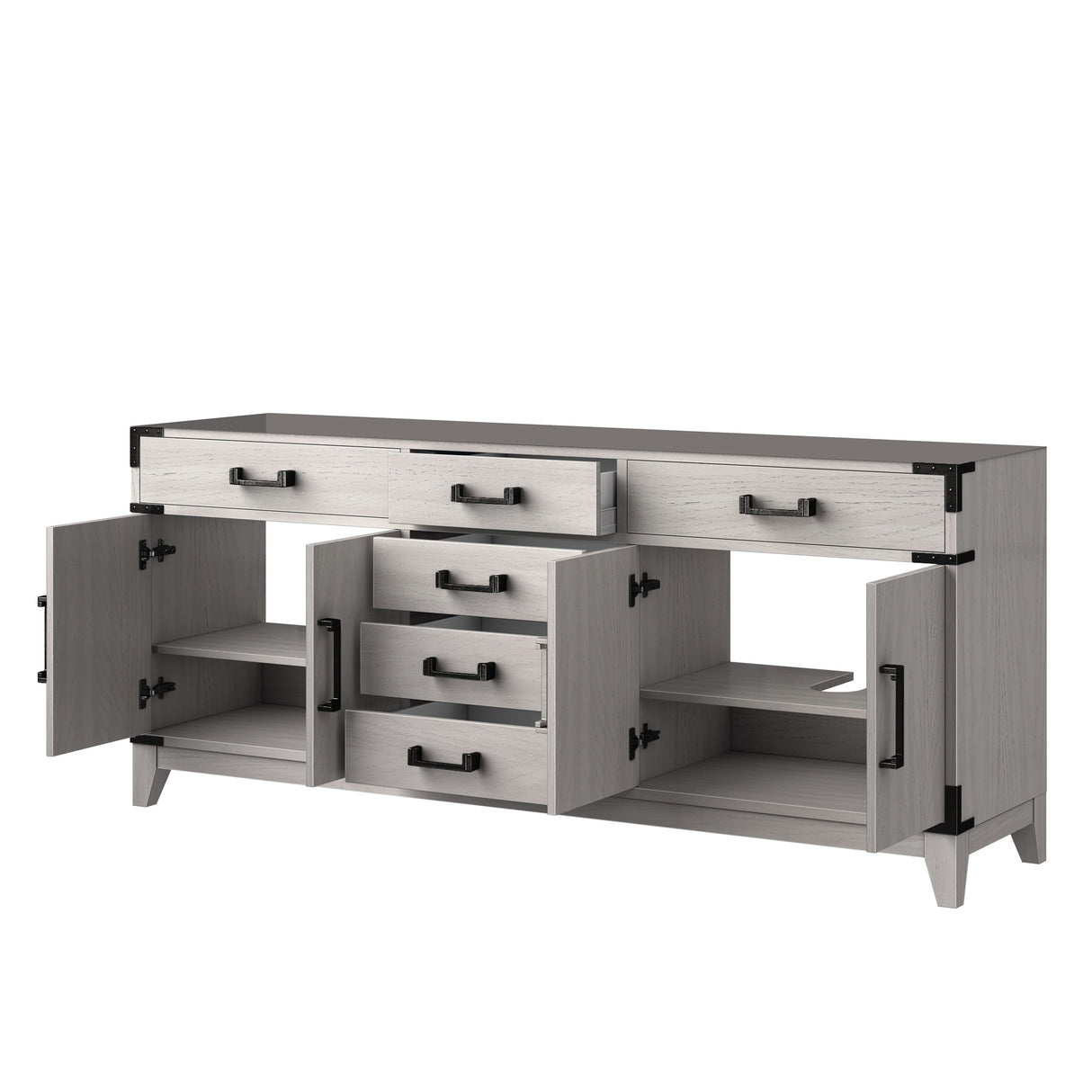 Laurel 72 in W x 22 in D White Oak Double Bath Vanity