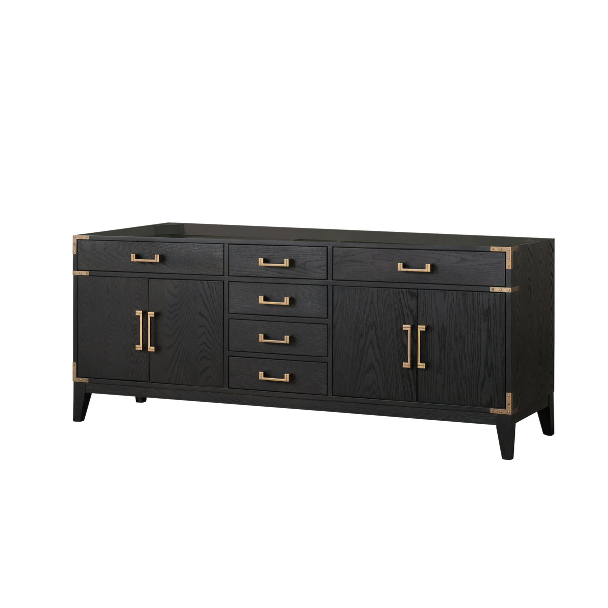 Laurel 80 in W x 22 in D Black Oak Double Bath Vanity