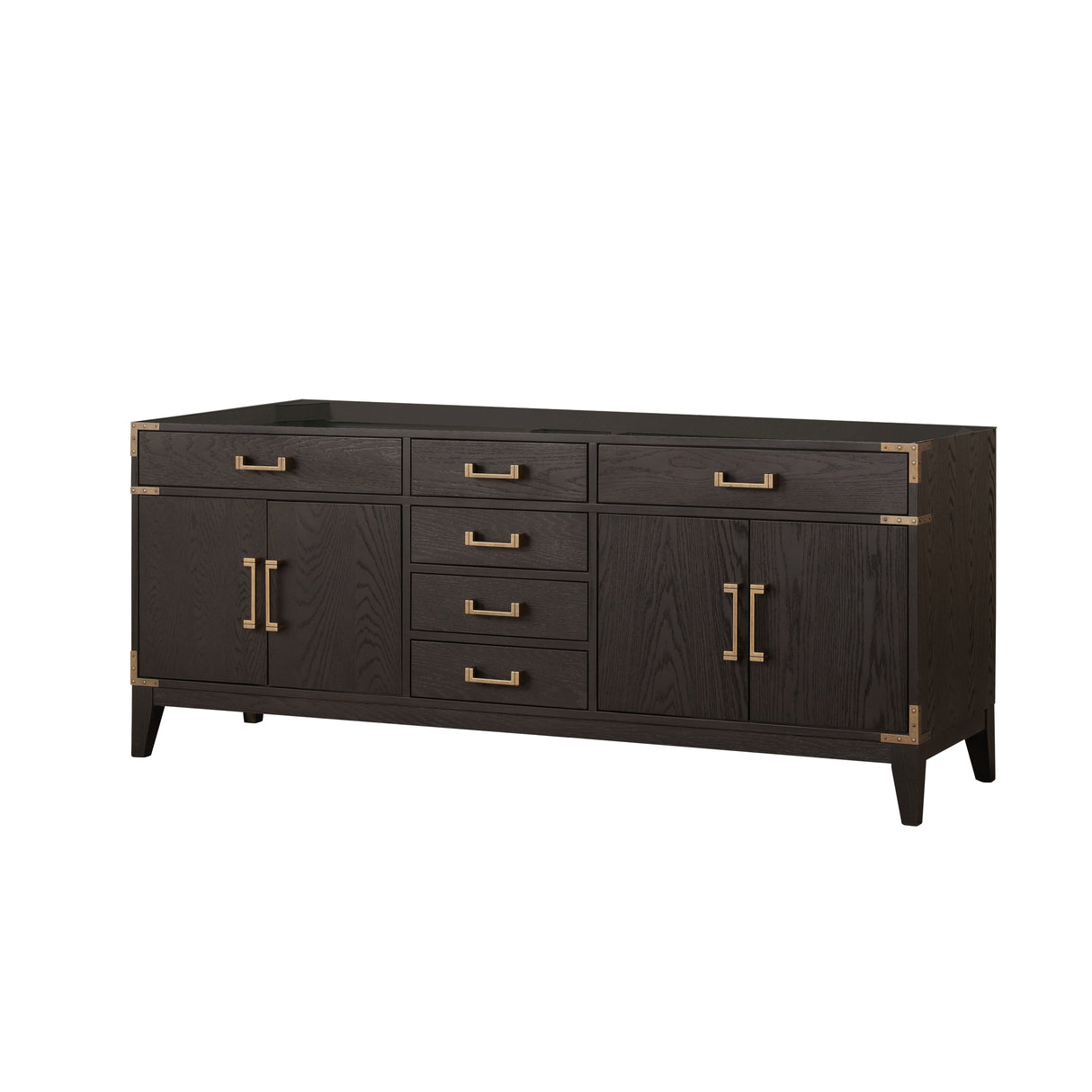 Laurel 80 in W x 22 in D Brown Oak Double Bath Vanity