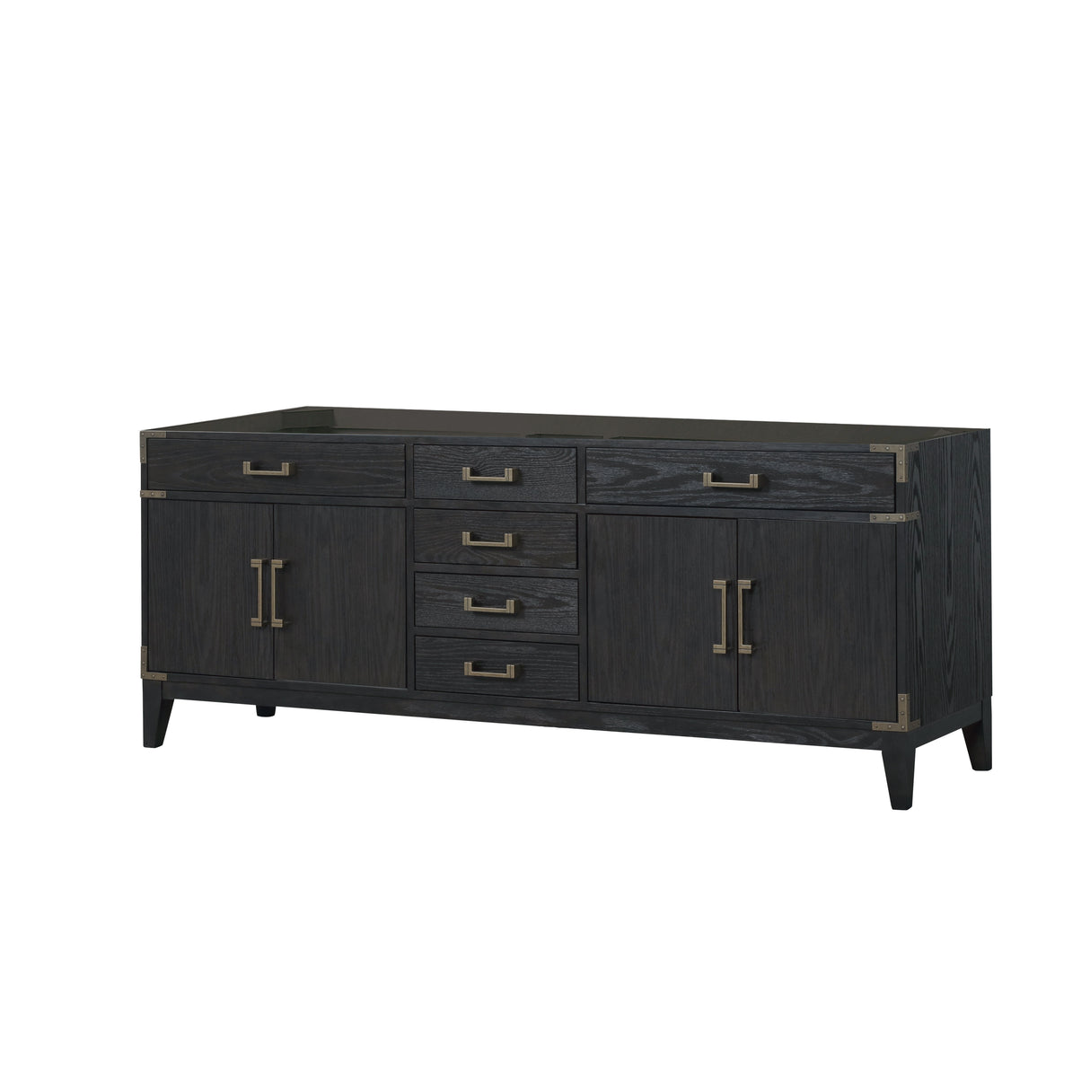 Laurel 84 in W x 22 in D Black Oak Double Bath Vanity