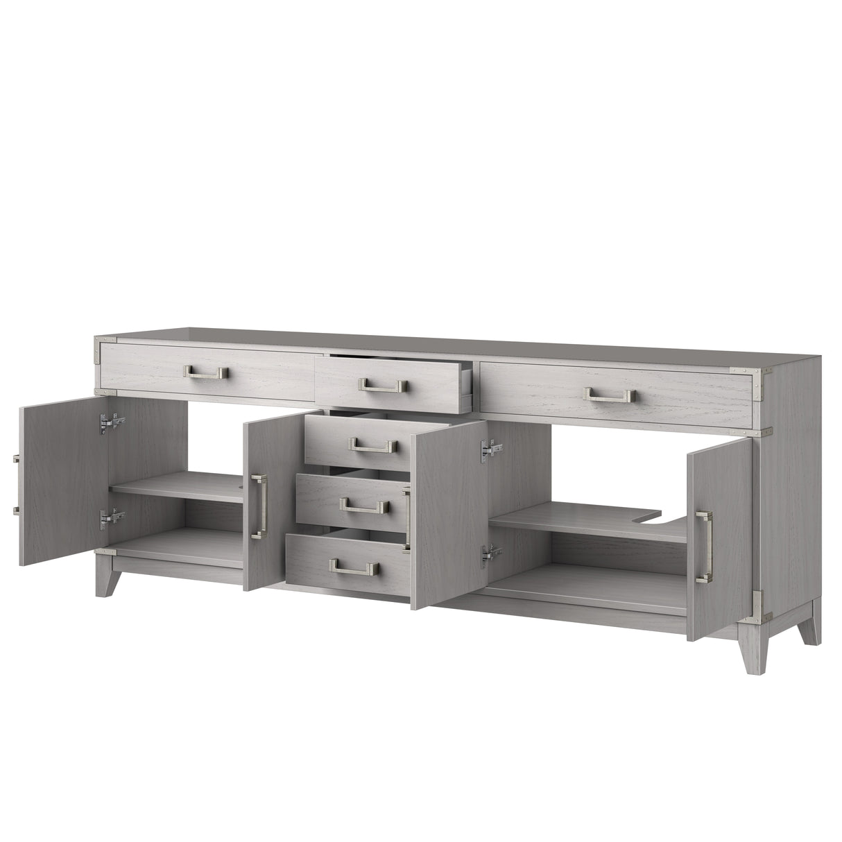 Laurel 84 in W x 22 in D White Oak Double Bath Vanity