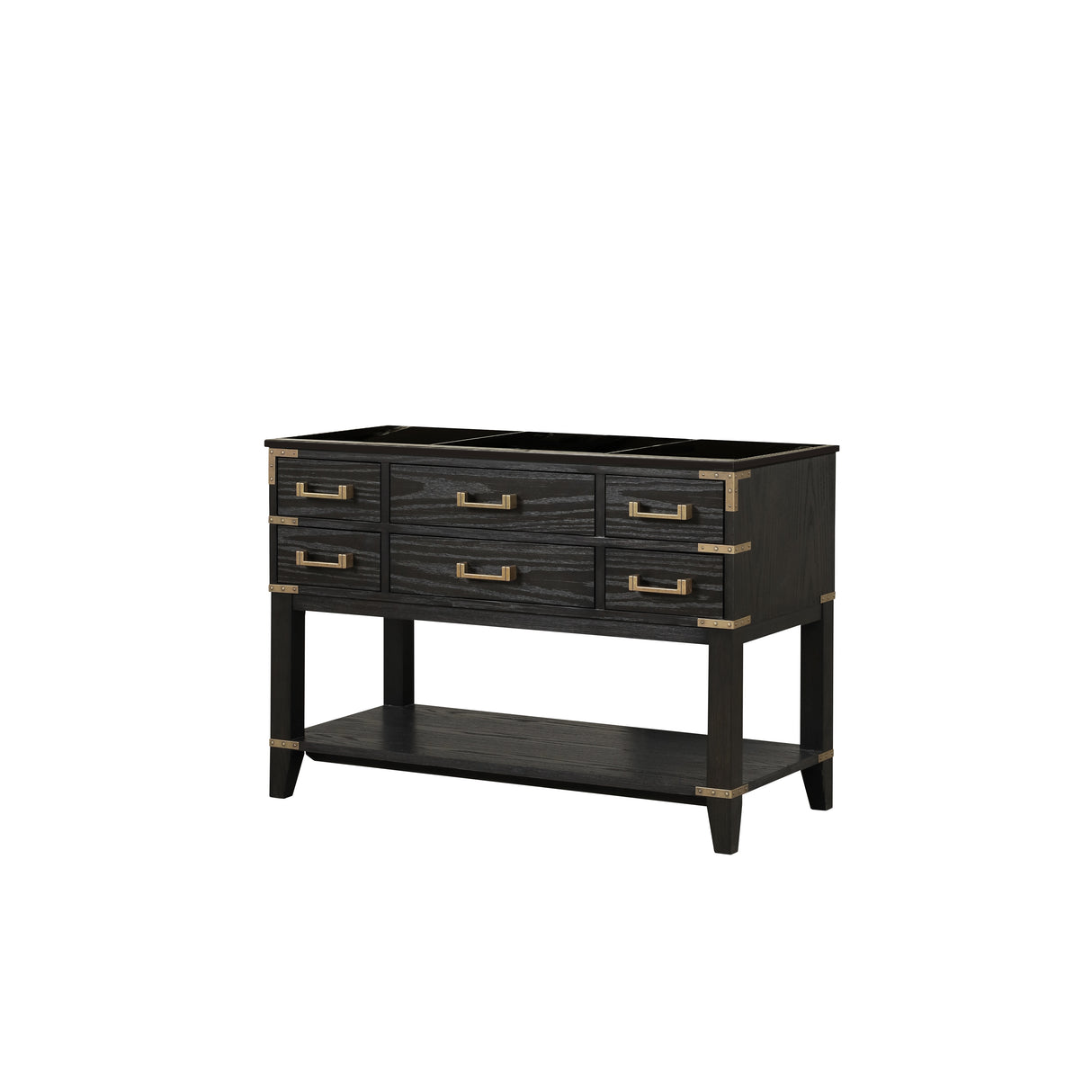 Norwalk 48 in W x 22 in D Black Oak Single Bath Vanity