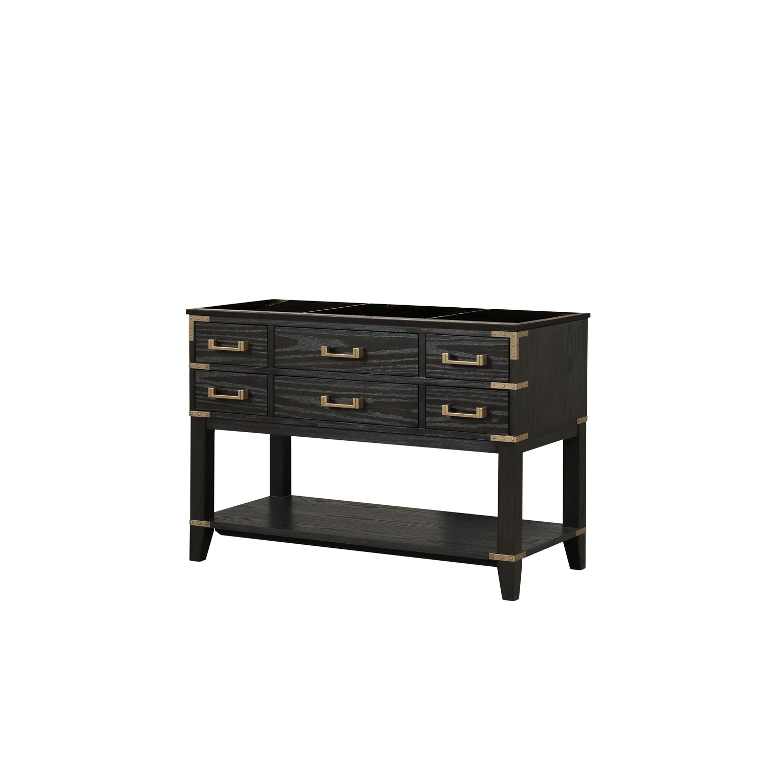 Norwalk 48 in W x 22 in D Black Oak Single Bath Vanity