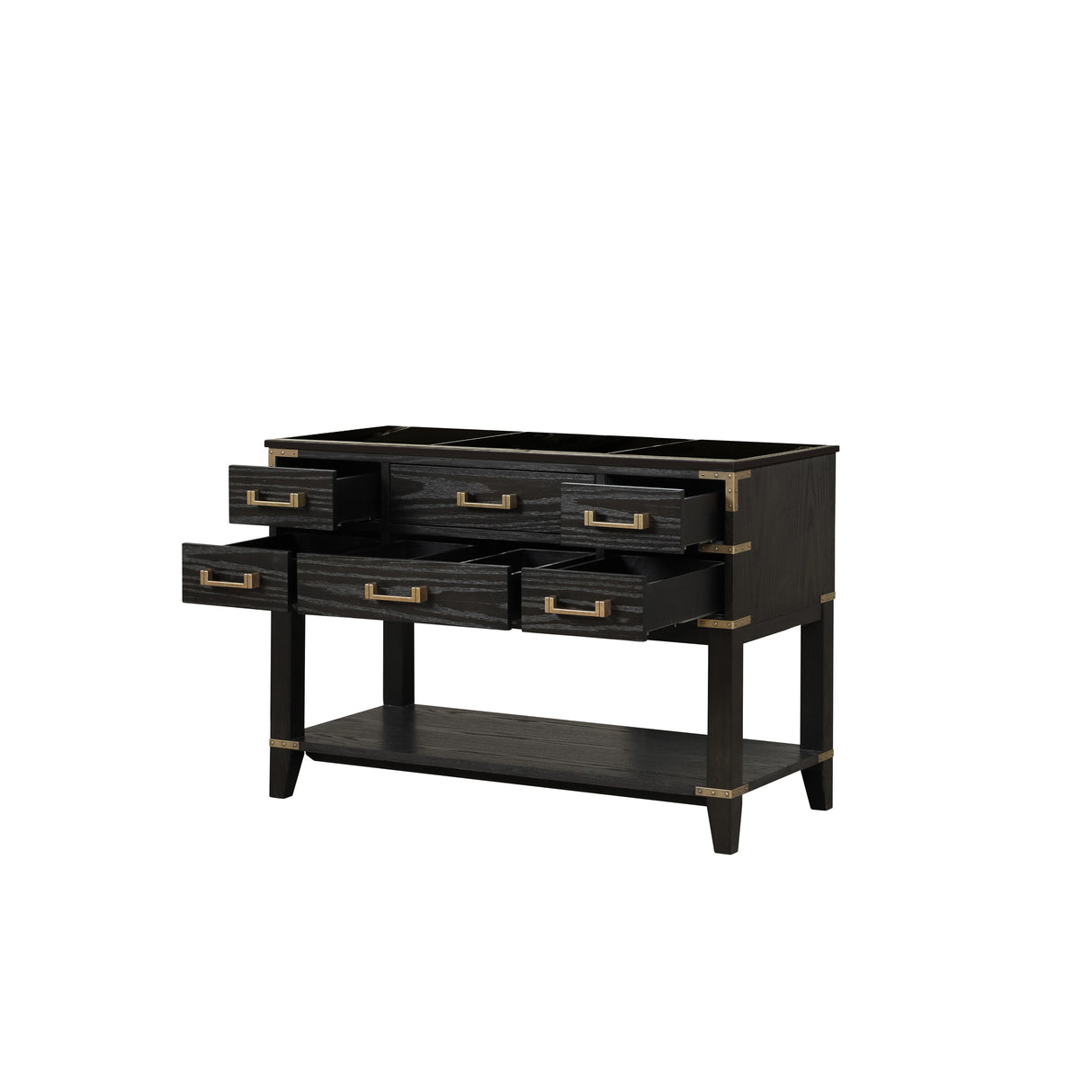 Norwalk 48 in W x 22 in D Black Oak Single Bath Vanity