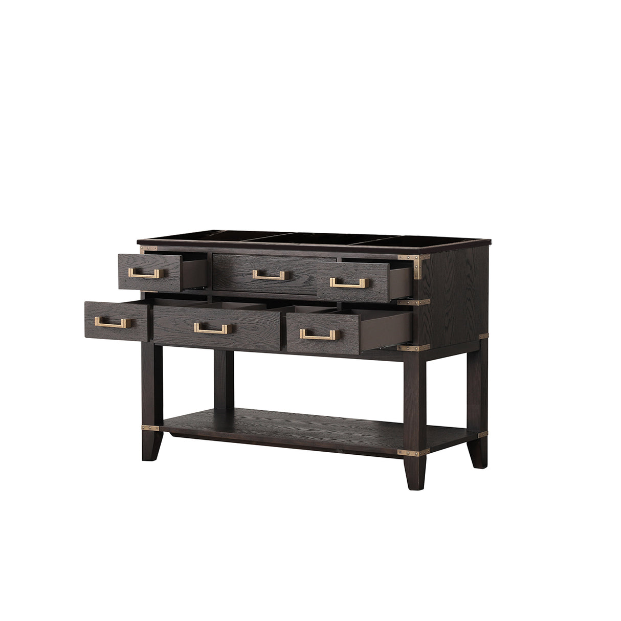 Norwalk 48 in W x 22 in D Brown Oak Single Bath Vanity