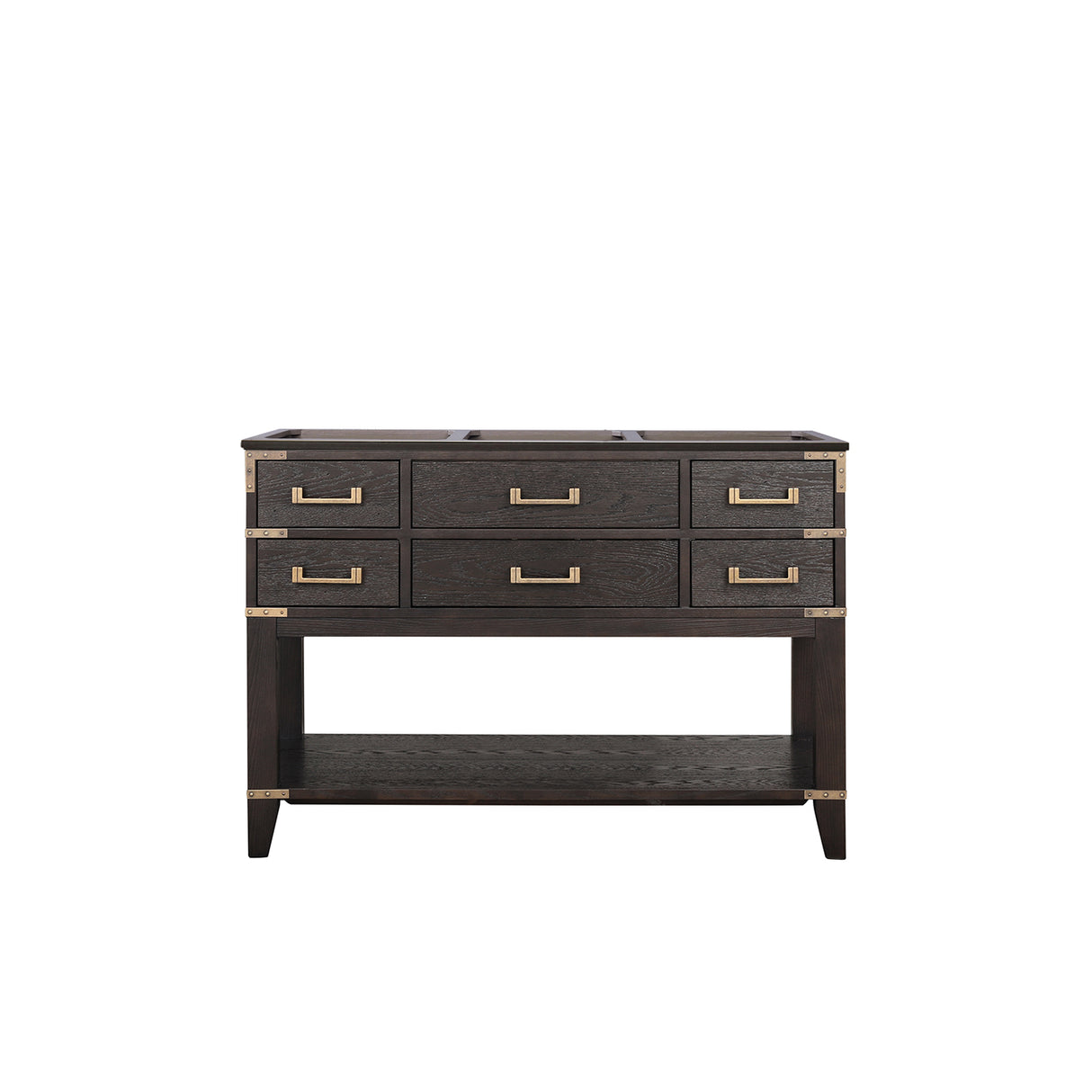 Norwalk 48 in W x 22 in D Brown Oak Single Bath Vanity