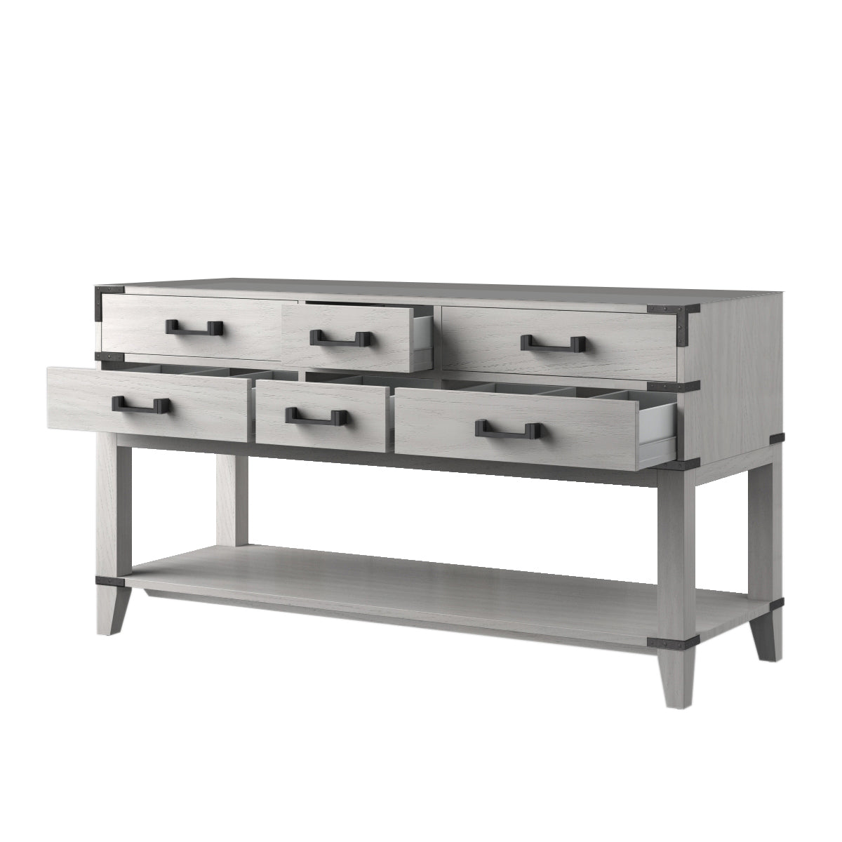 Norwalk 60 in W x 22 in D White Oak Double Bath Vanity