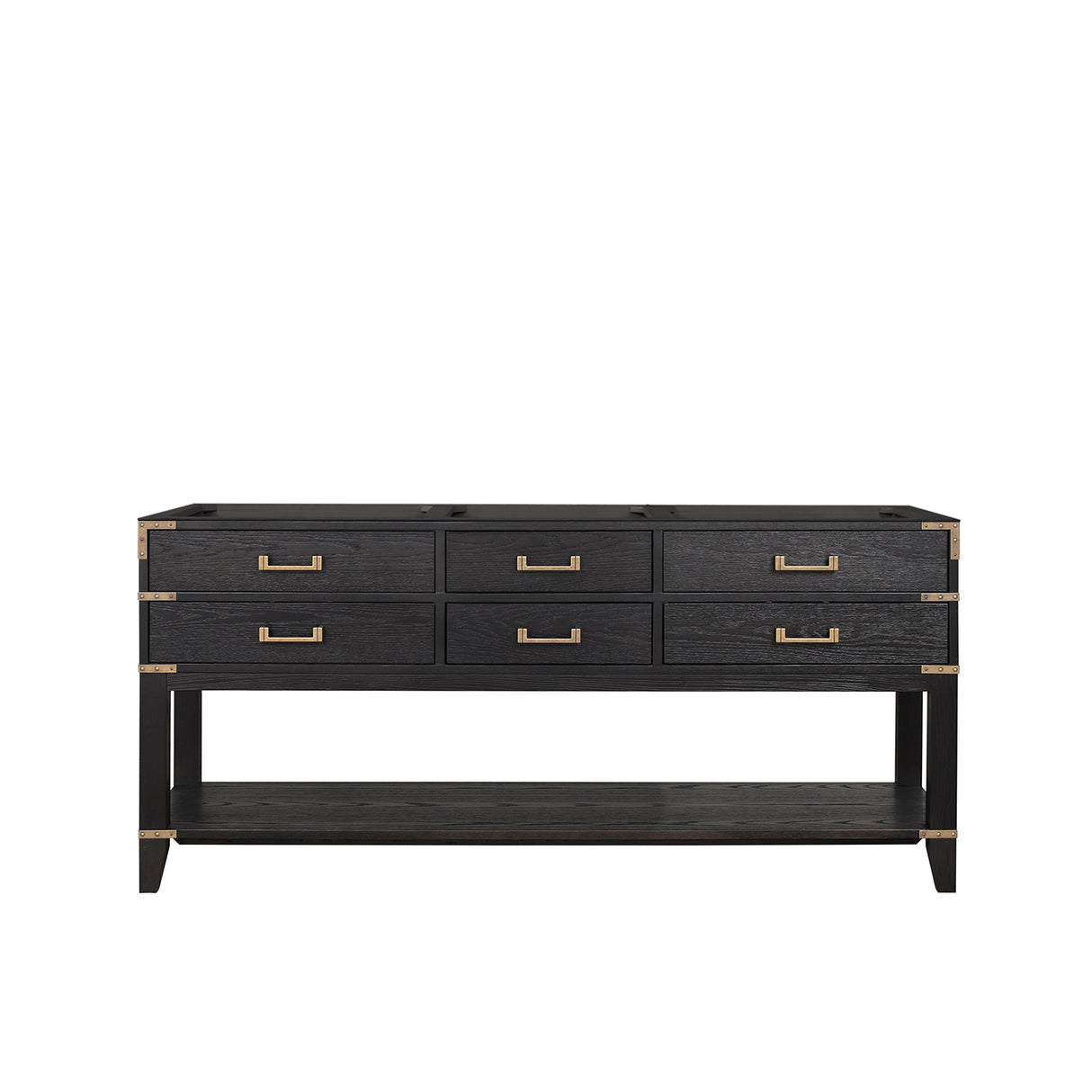 Norwalk 72 in W x 22 in D Black Oak Double Bath Vanity