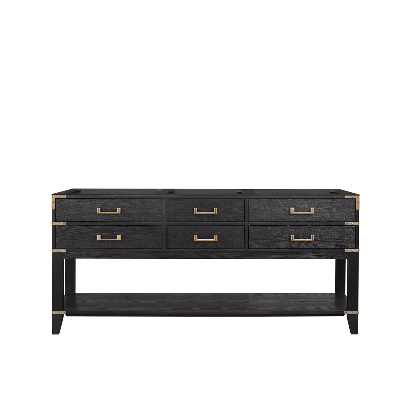 Norwalk 72 in W x 22 in D Black Oak Double Bath Vanity