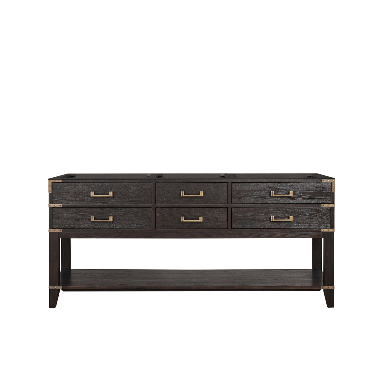 Norwalk 72 in W x 22 in D Brown Oak Double Bath Vanity