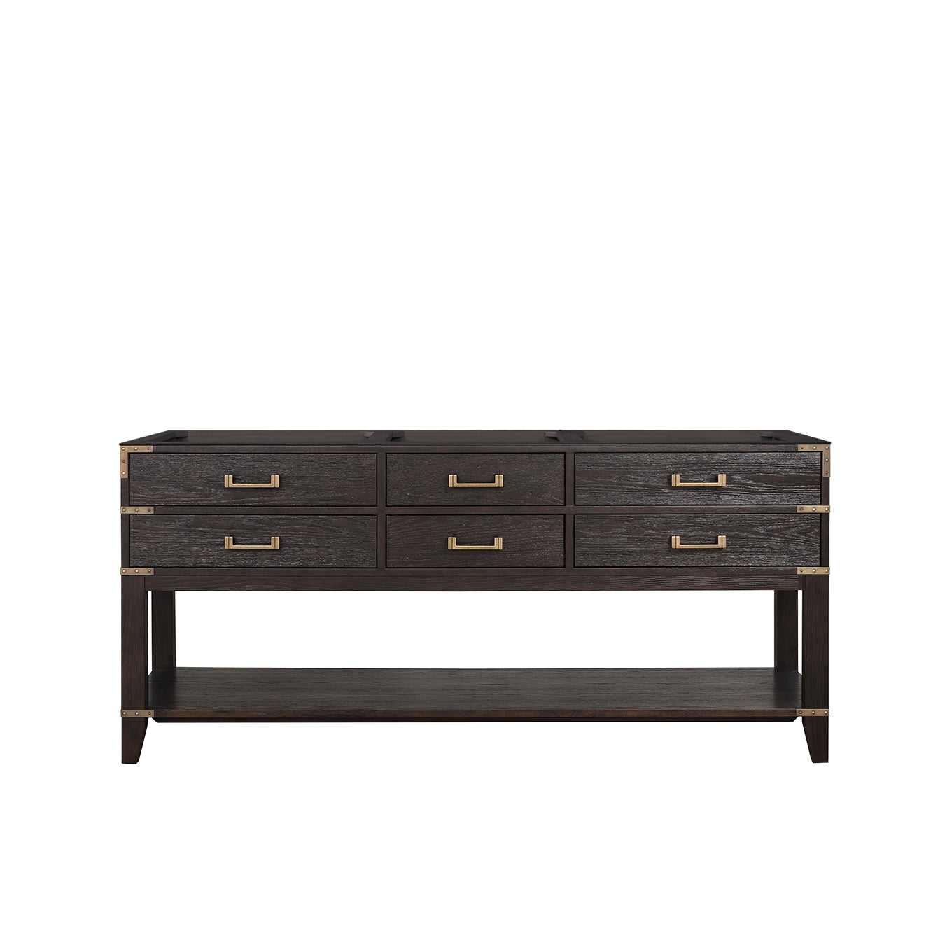 Norwalk 72 in W x 22 in D Brown Oak Double Bath Vanity