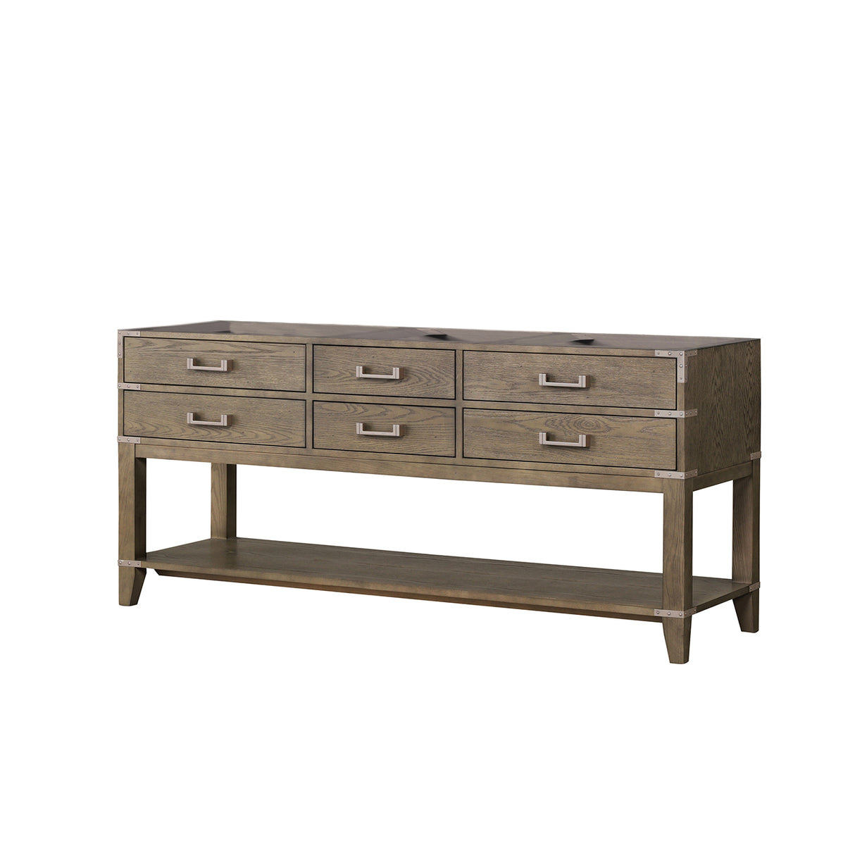 Norwalk 72 in W x 22 in D Grey Oak Double Bath Vanity