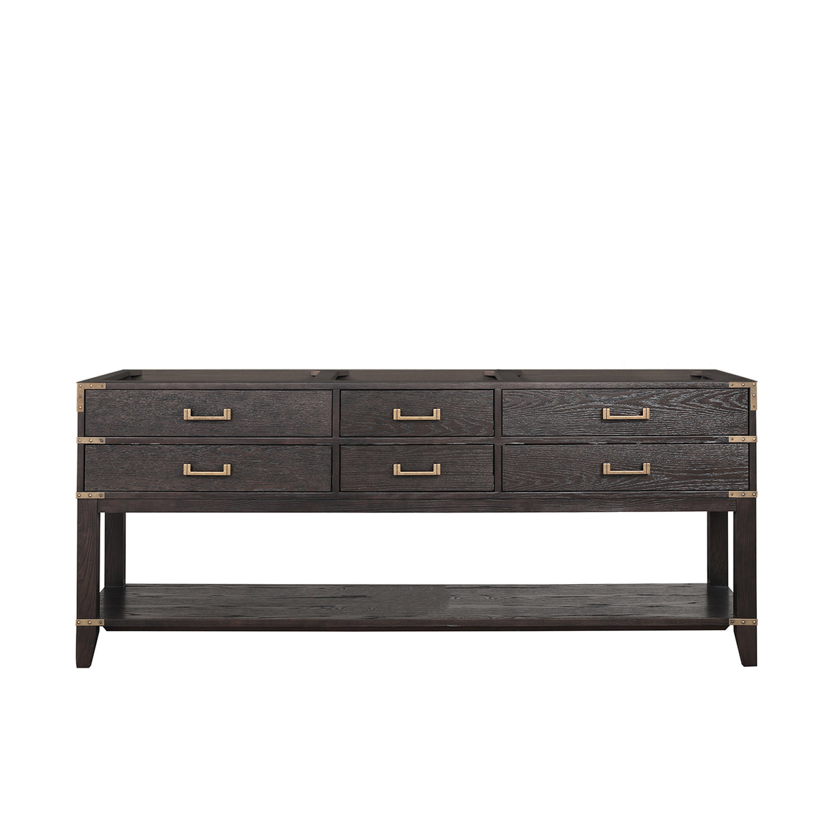 Norwalk 80 in W x 22 in D Brown Oak Double Bath Vanity