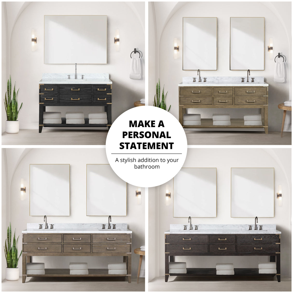 Norwalk 84 in W x 22 in D Black Oak Double Bath Vanity