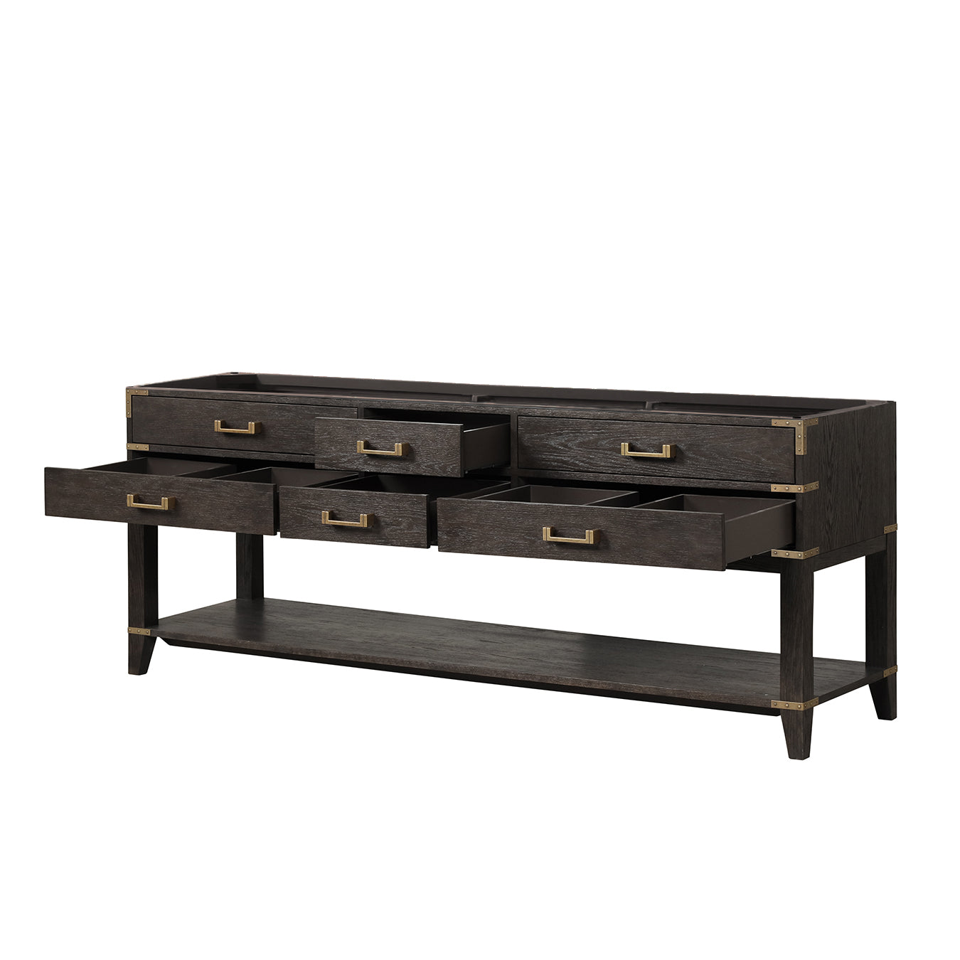 Norwalk 84 in W x 22 in D Brown Oak Double Bath Vanity