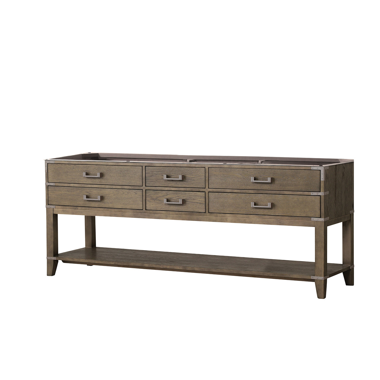 Norwalk 84 in W x 22 in D Grey Oak Double Bath Vanity