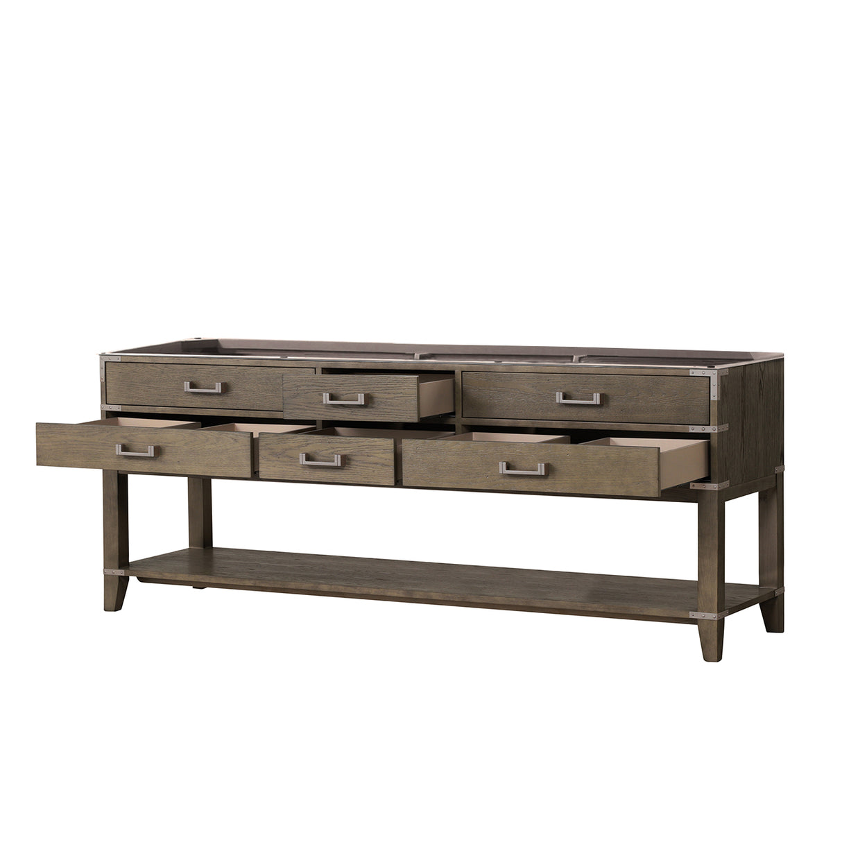 Norwalk 84 in W x 22 in D Grey Oak Double Bath Vanity