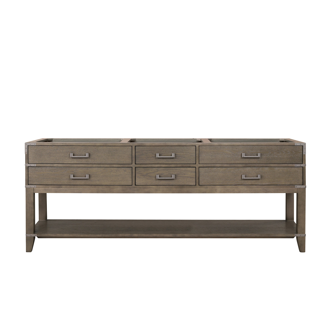 Norwalk 84 in W x 22 in D Grey Oak Double Bath Vanity