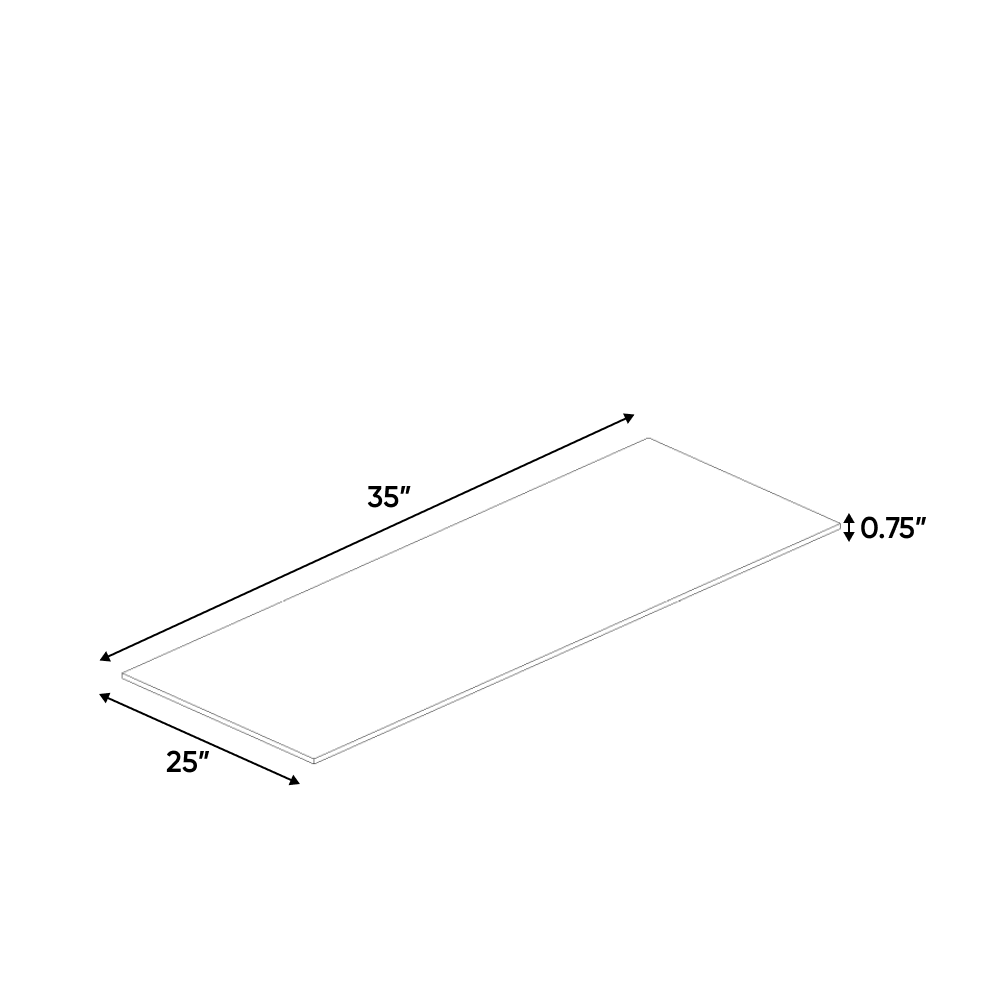 RTA - Indigo Blue Gloss - Panel - 25"W x 35"H x 0.75"D - Frameless Cabinet