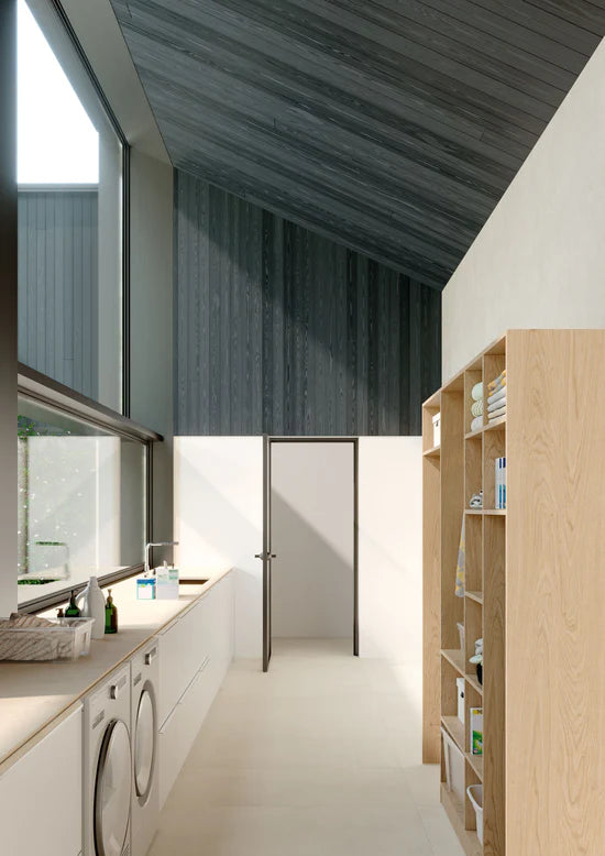 Ecostone Pre-Fab 32 X 90 Matte Porcelain Tile in Jute Cross Cut