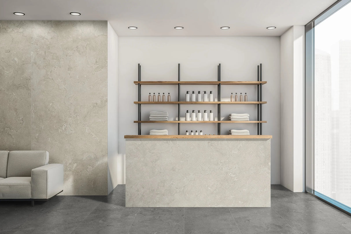 Ecostone 48 X 110 Matte Porcelain Tile in Cross-Cut Mist