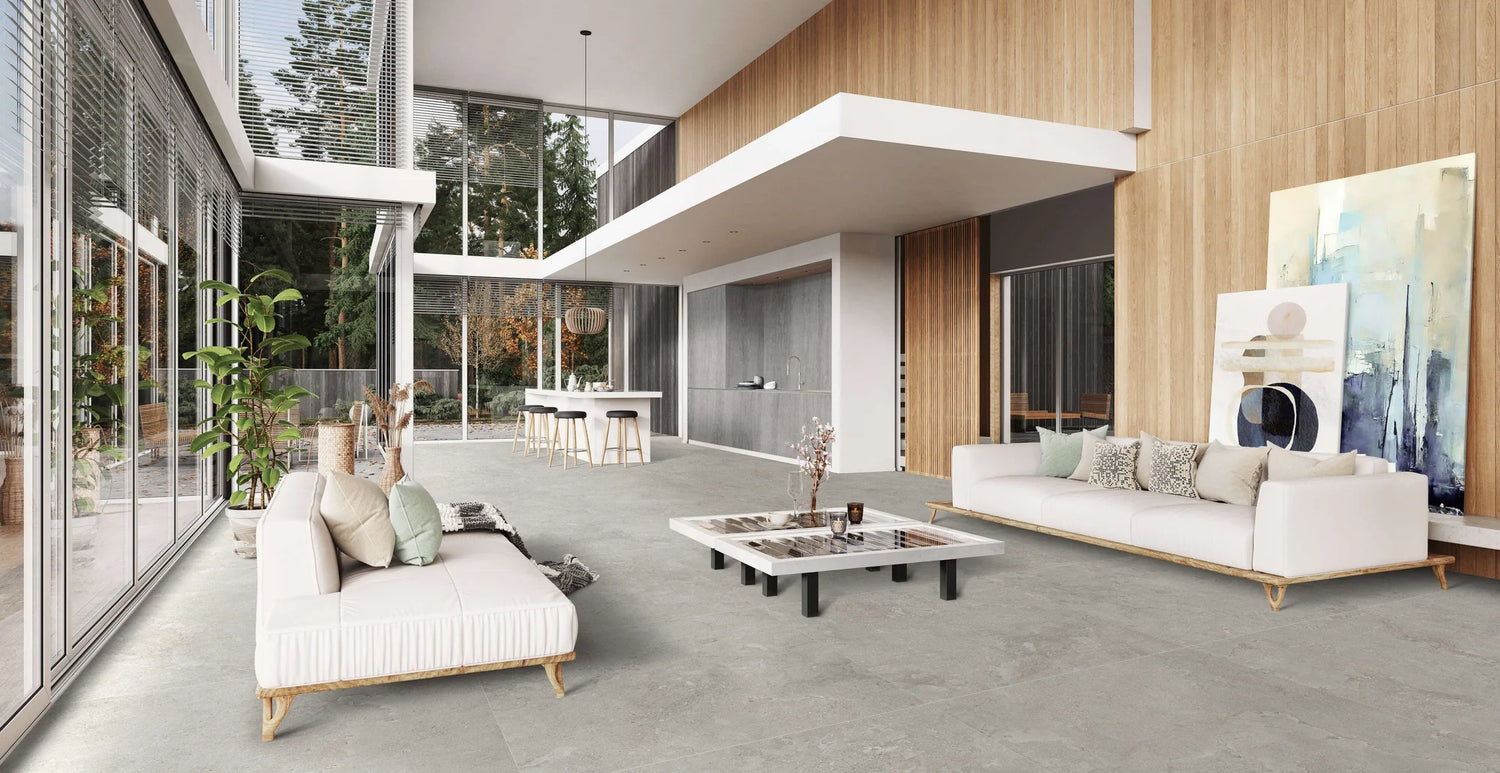 Ecostone 48 X 110 Matte Porcelain Tile in Vein-Cut Pumice