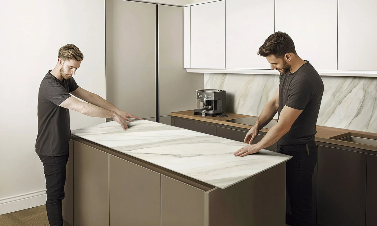 Jem Pre-Fab 32 X 90 Matte Porcelain Tile in Aria Gold