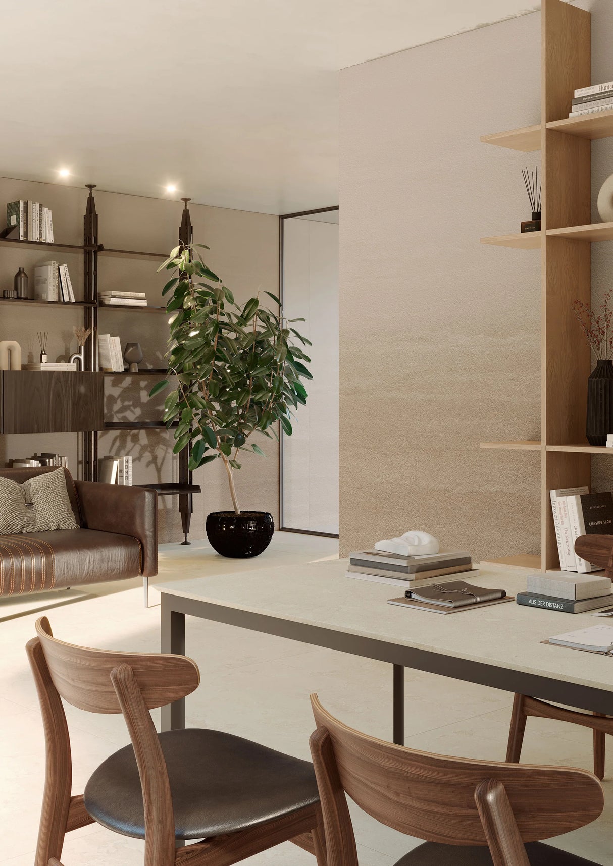 Imprint 48 X 110 Matte Porcelain Tile in Under Glazed Ombre Warm