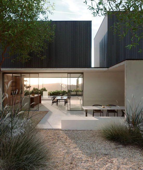 Imprint Pre-Fab 32 X 90 Matte Porcelain Tile in Intaglio Kaolin