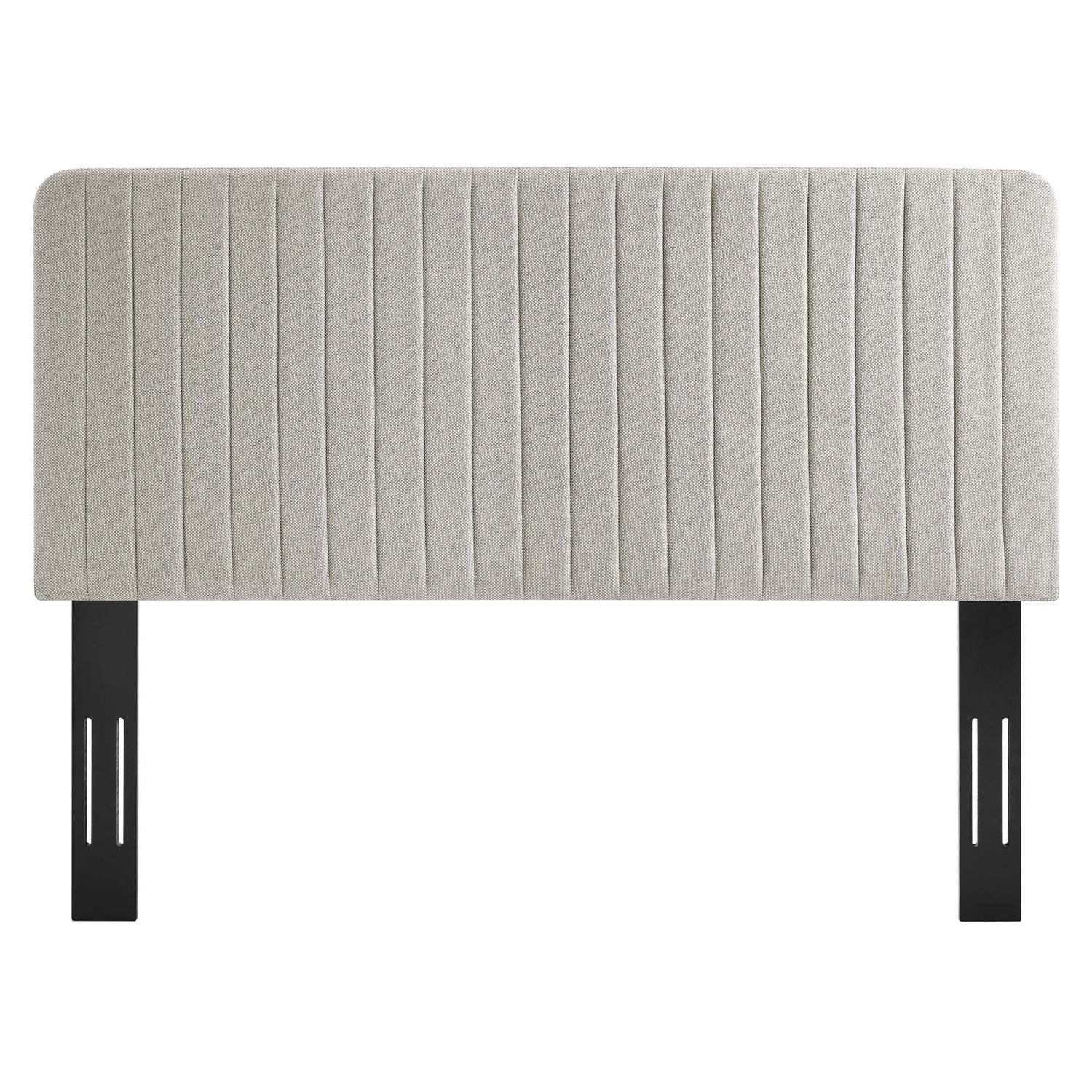 Milenna Channel Tufted Upholstered Fabric King/California King Headboard