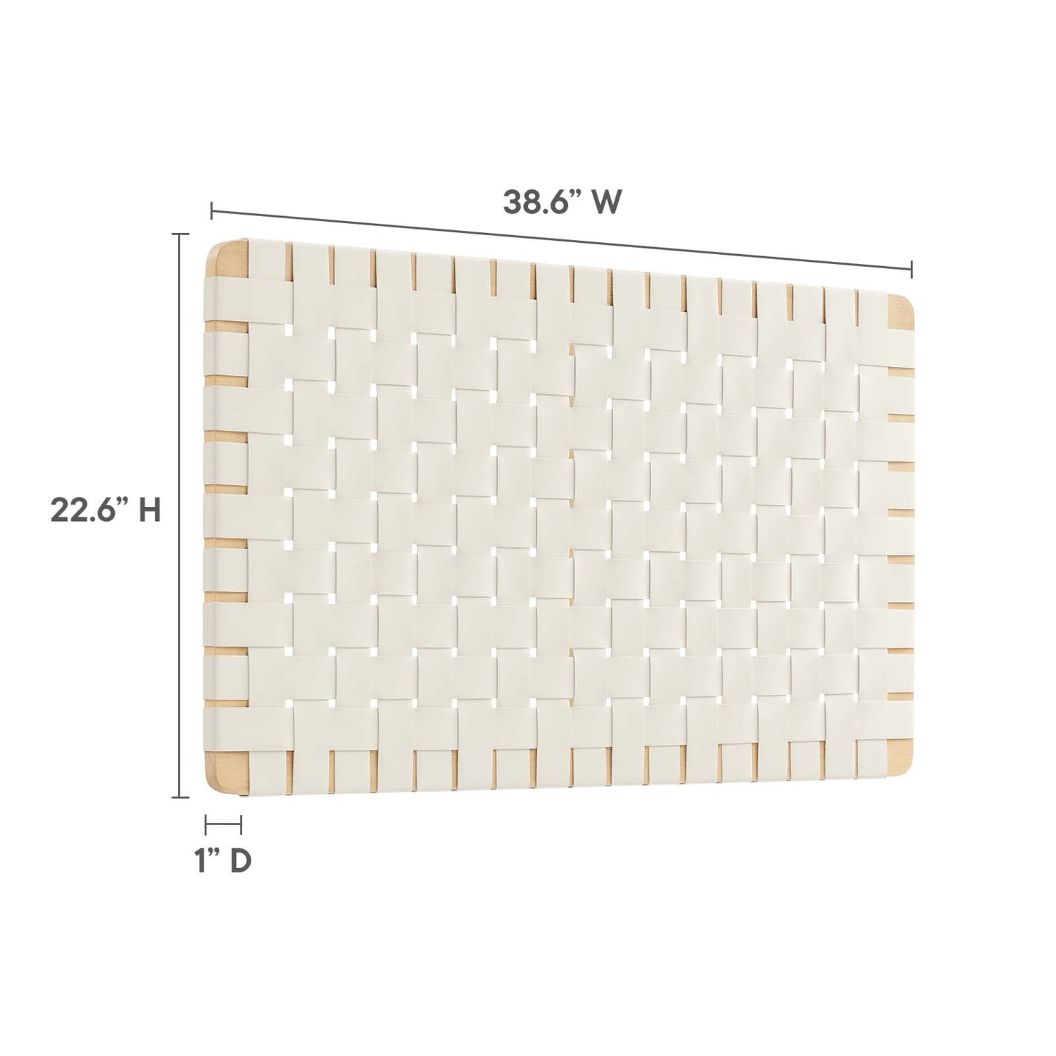 Sparta Weave Wall-Mount Twin Vegan Leather Headboard
