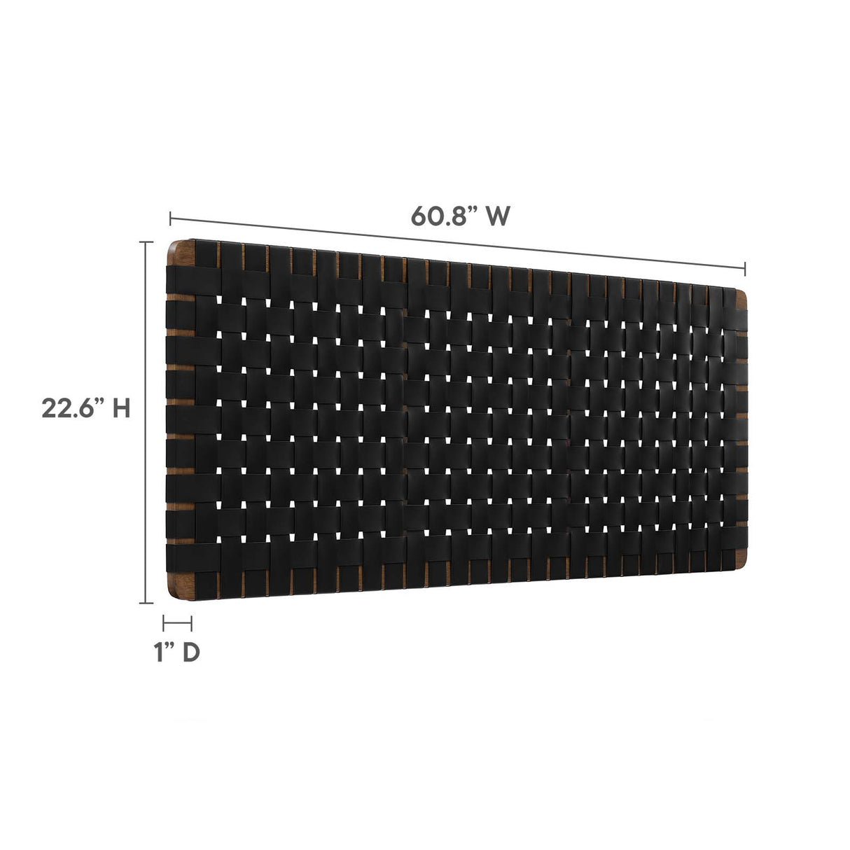 Sparta Weave Wall-Mount Queen Vegan Leather Headboard