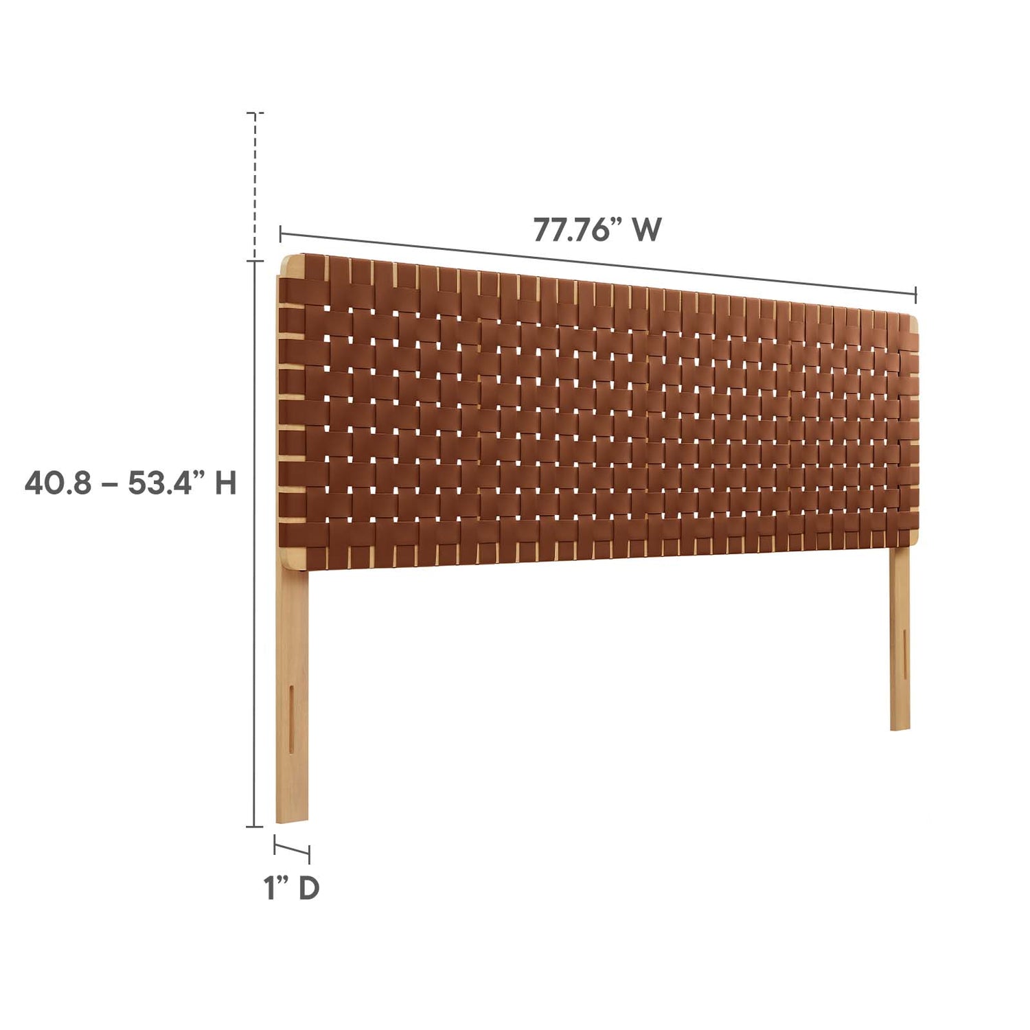 Sparta Weave King Vegan Leather Headboard