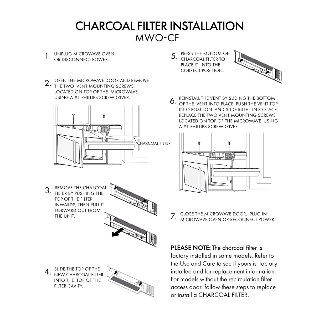 ZLINE Over the Range Microwave Charcoal Filters for MWO-OTR