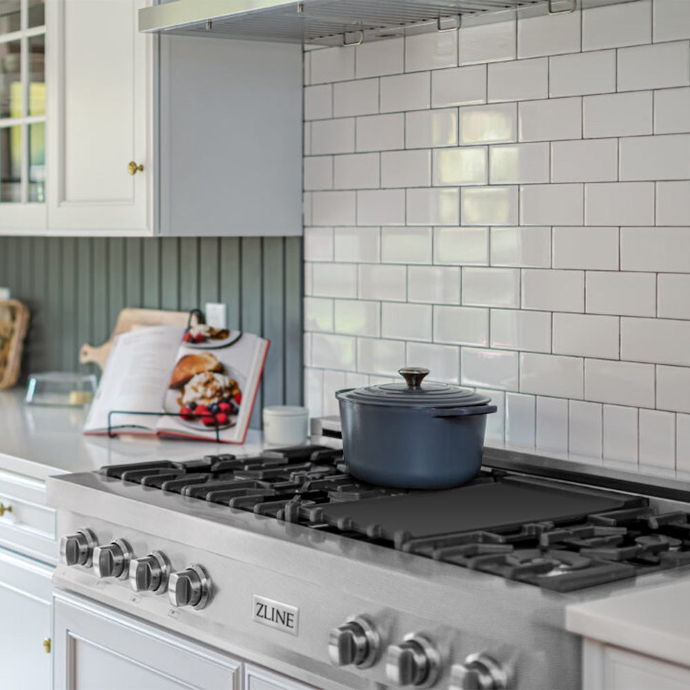 ZLINE 48 in. Legacy Gas Rangetop with 7 Burners and Porcelain Cooktop in Satin Stainless Steel (RTS-48)