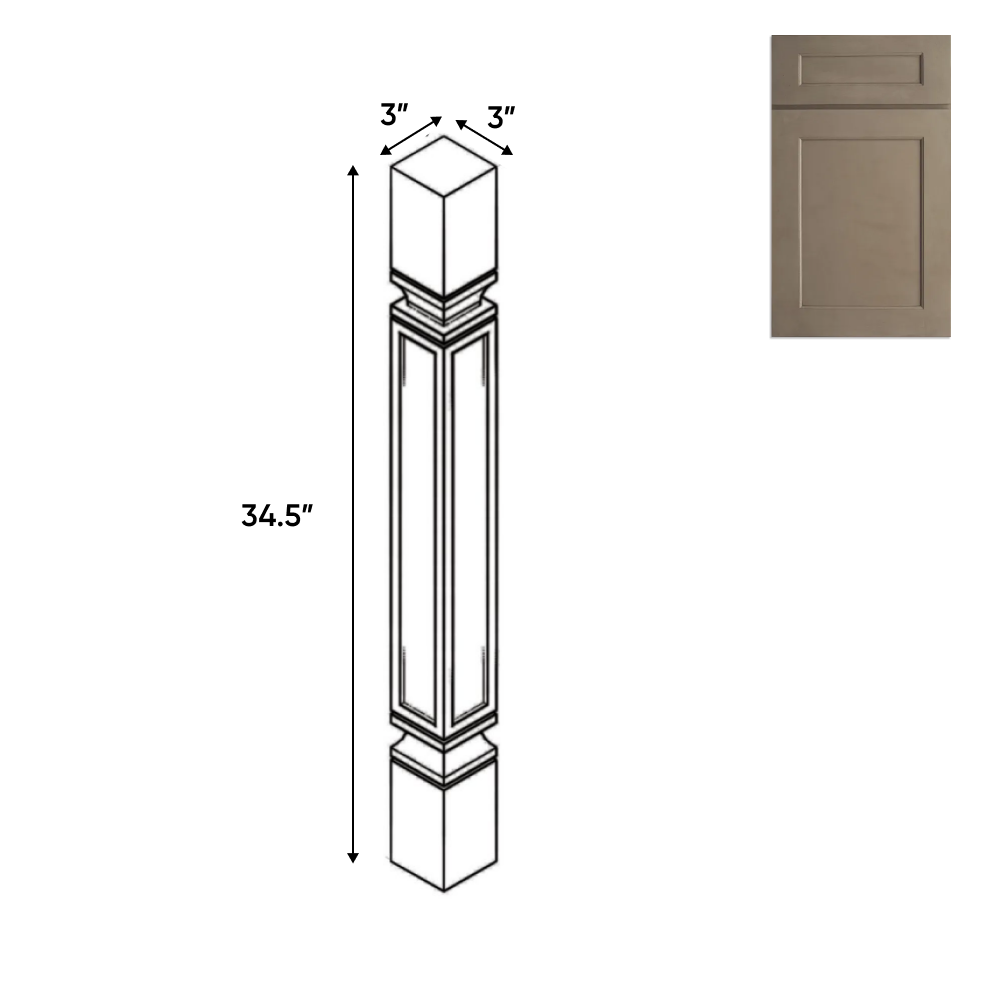 Newport Millstone - 3 Inch Structural Accessories - 3" Width x 34.5" Height x 3" Depth