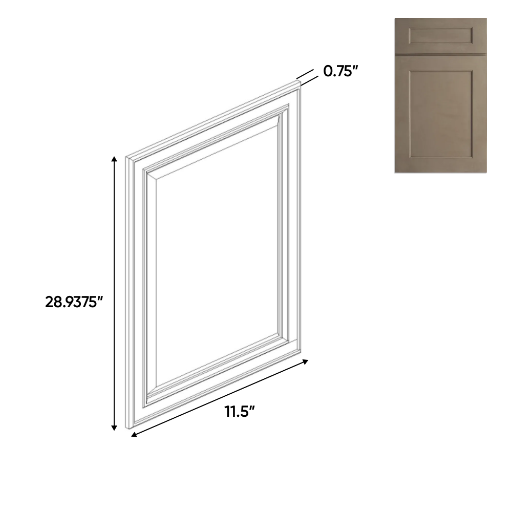 Newport Millstone - 11.5 Inch Decorative End Panel Doors Accessories - 11.5" Width x 28.9375" Height x .75" Depth