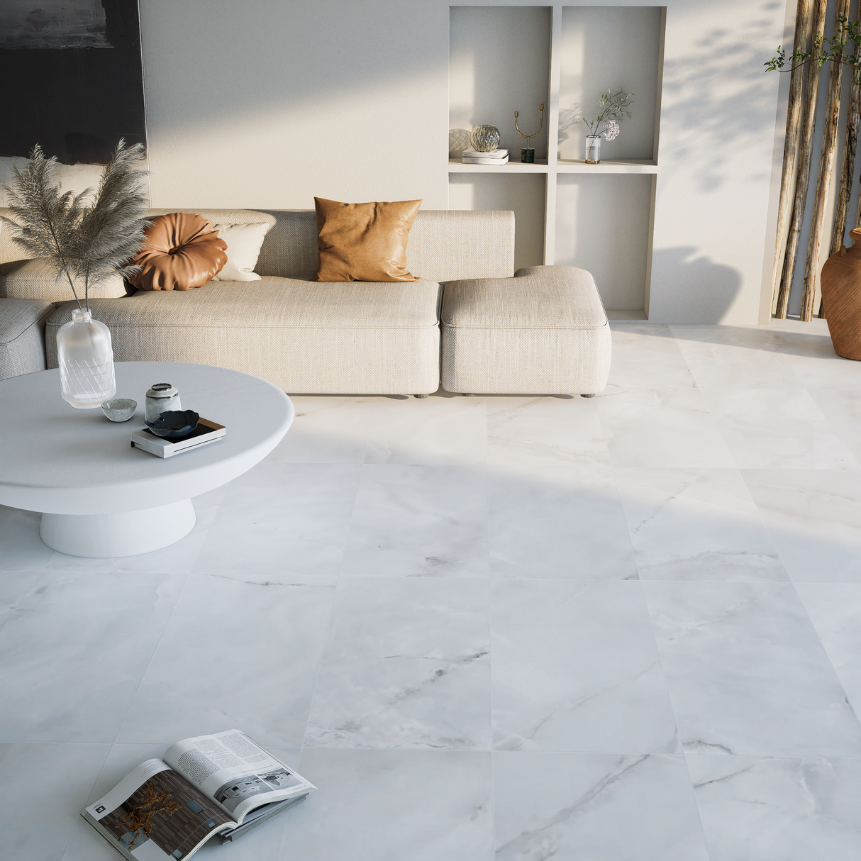 12 x 24 in Lumino Onyx Matte Pressed Glazed Porcelain Tile