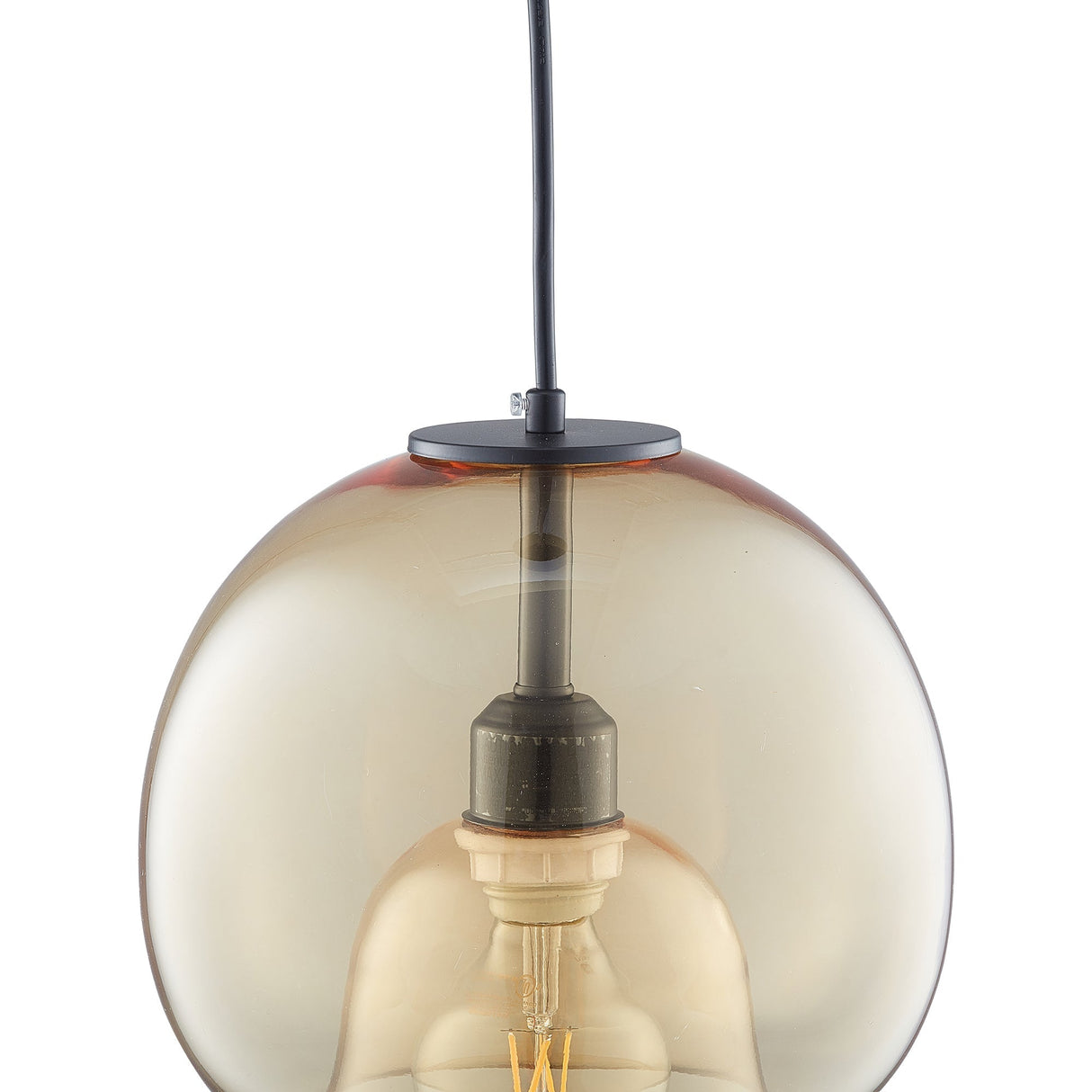 Karina Globe Glass Indoor & Outdoor Pendant Light – Amber