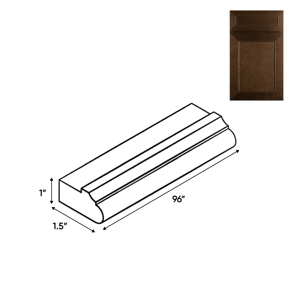Portland Chestnut - 1.5 Inch Trims Accessories - 1.5