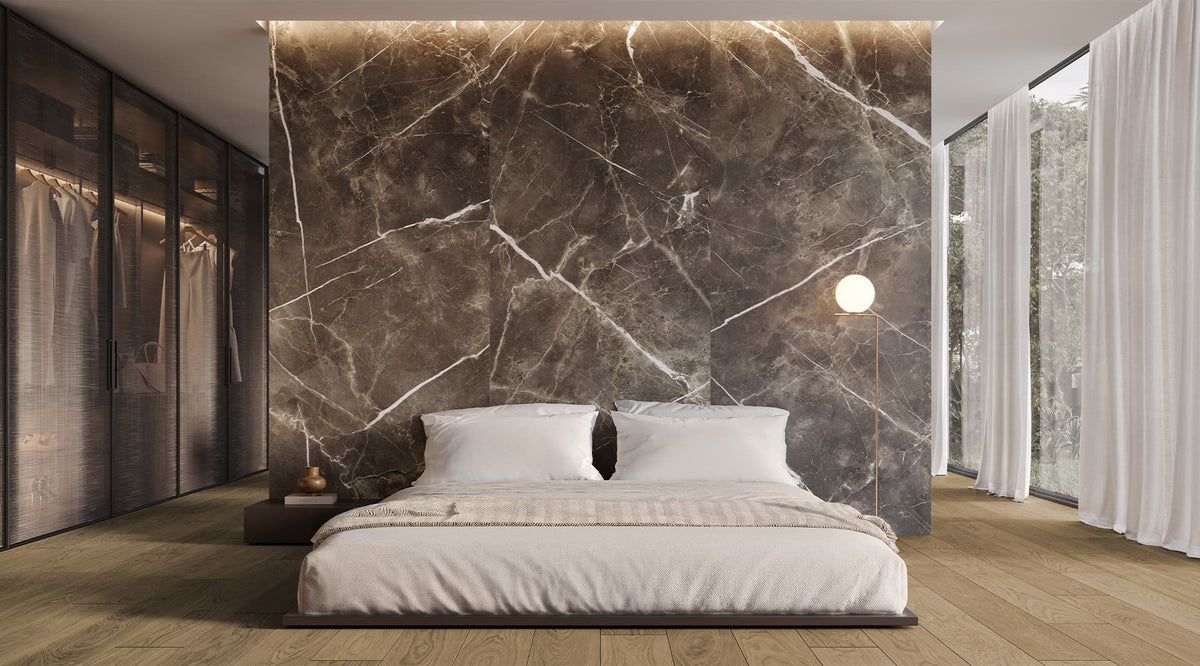 24 x 48 in Majesto Pietra Imperiale Honed Rectified Colorsync Porcelain Tile installed
