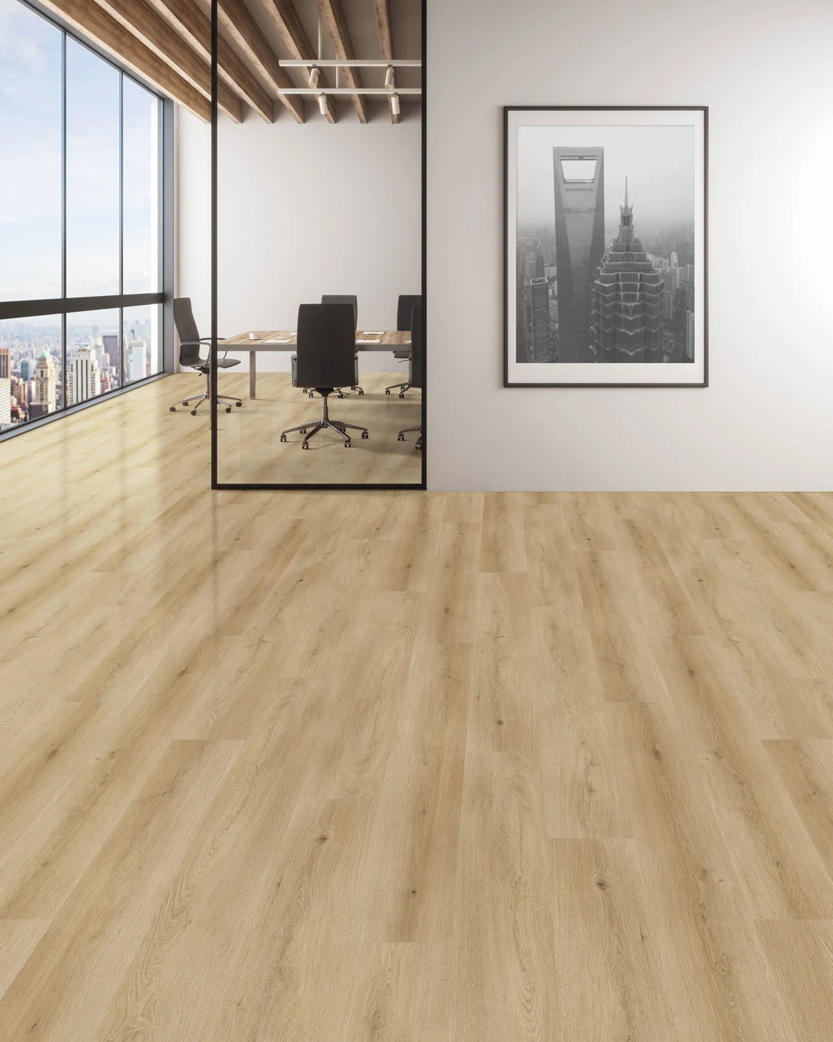 Dryback Luxury Vinyl Flooring, Glue Down, Hampton, 7" X 48" X 2mm, 8 mil Wear Layer - Prelude Collection (42 SQFT/CTN)