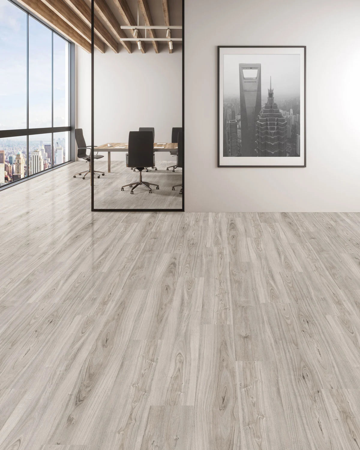 Dryback Luxury Vinyl Flooring, Glue Down, Jamestown, 7" X 48" X 2mm, 8 mil Wear Layer - Prelude Collection (42 SQFT/CTN)