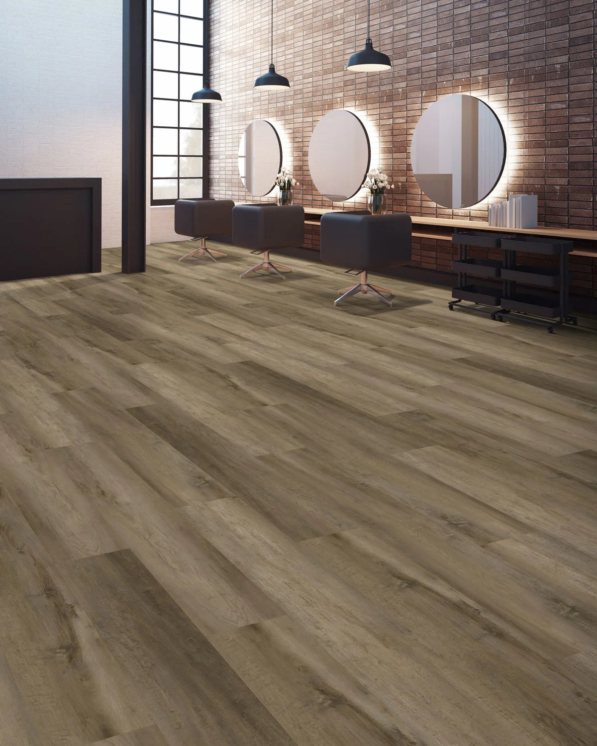 Dryback Luxury Vinyl Flooring, Glue Down, Plymouth, 7" X 48" X 2mm, 8 mil Wear Layer - Prelude Collection (42 SQFT/CTN)